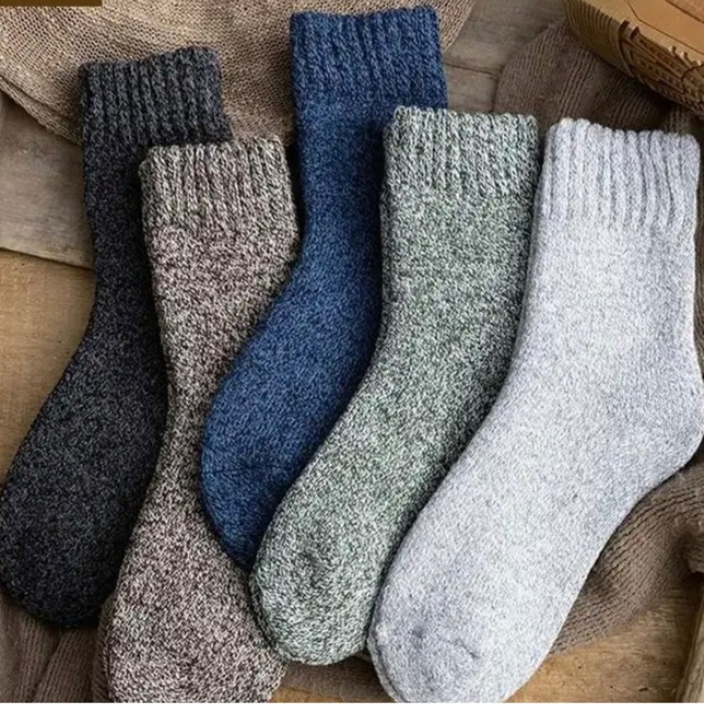 5PR MENS EXTRA THICK CREW SOCKS